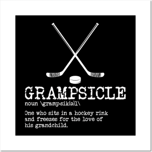 Hockey Grandpa  Grampsicle Definiion Funny Posters and Art